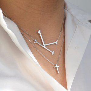 Sideways Initial " K "One and Only Necklaces - SV